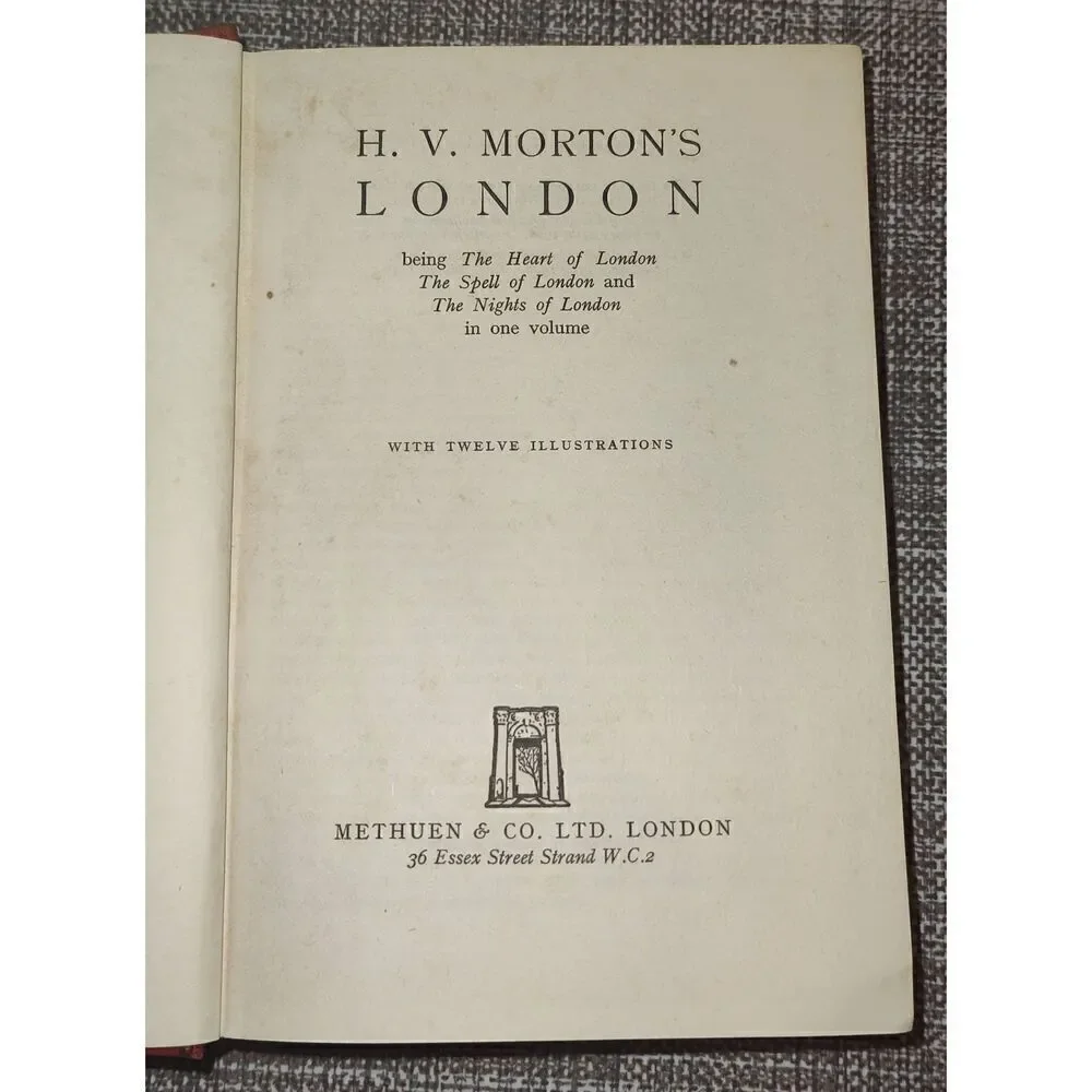 H.V. Morton's London Vintage Hardcover History Book 1940